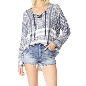 NEW! Rails Lily Lace Up Jacquard Long Sleeve Tunic
